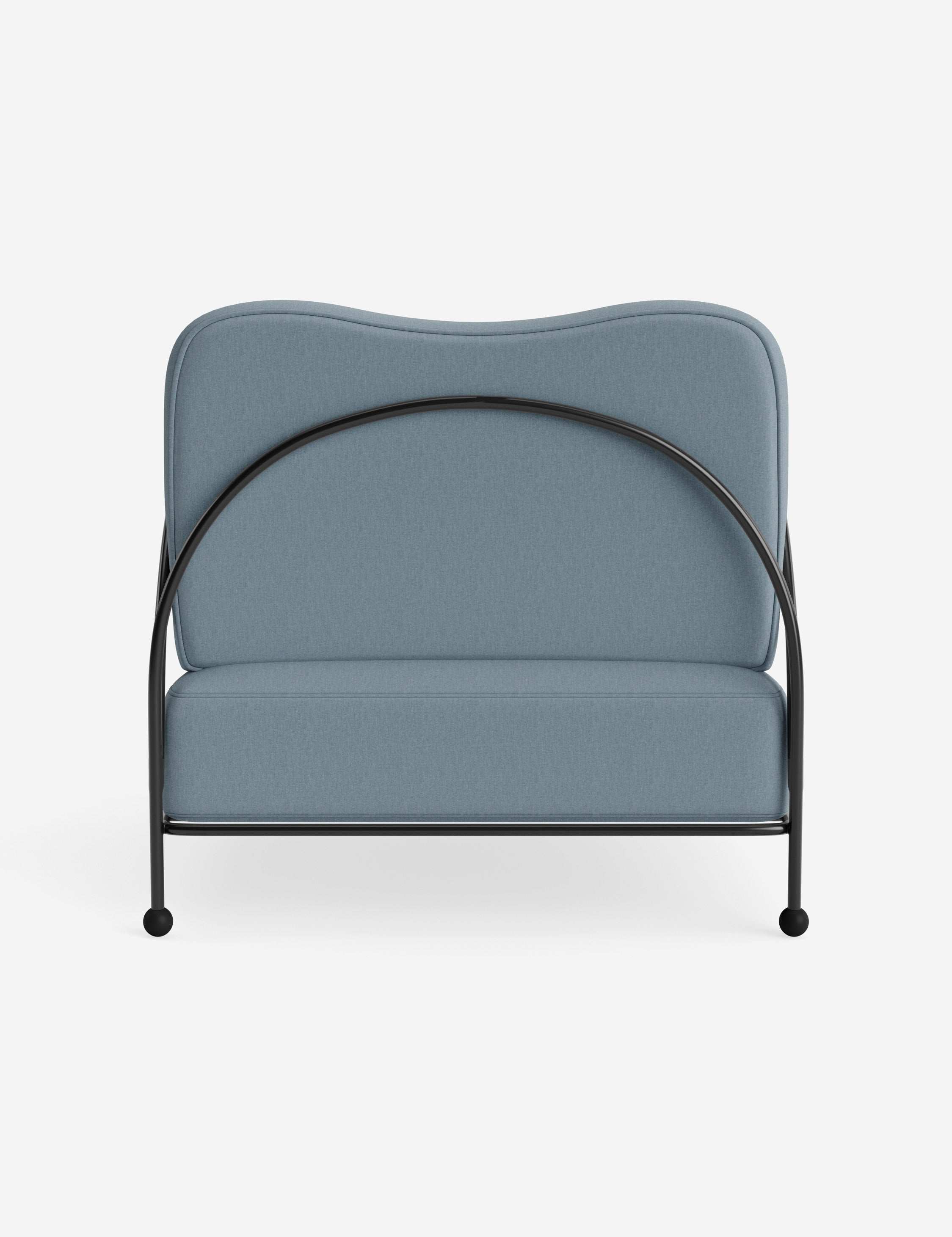 Luna Outdoor Accent Chair | Slim Metal Frame, Supportive Seat