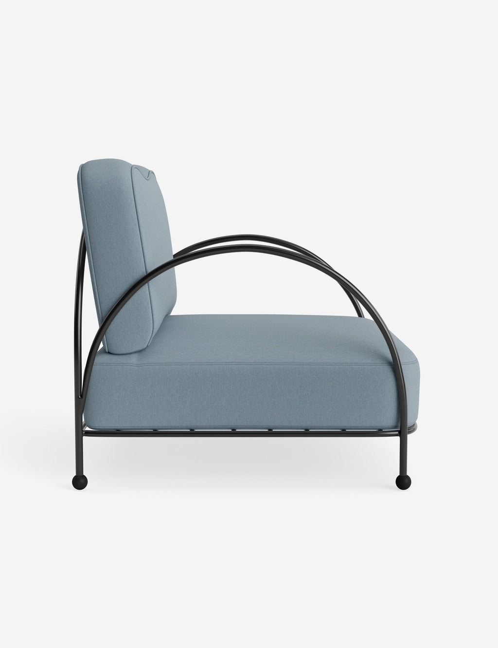 Luna Outdoor Accent Chair | Slim Metal Frame, Supportive Seat
