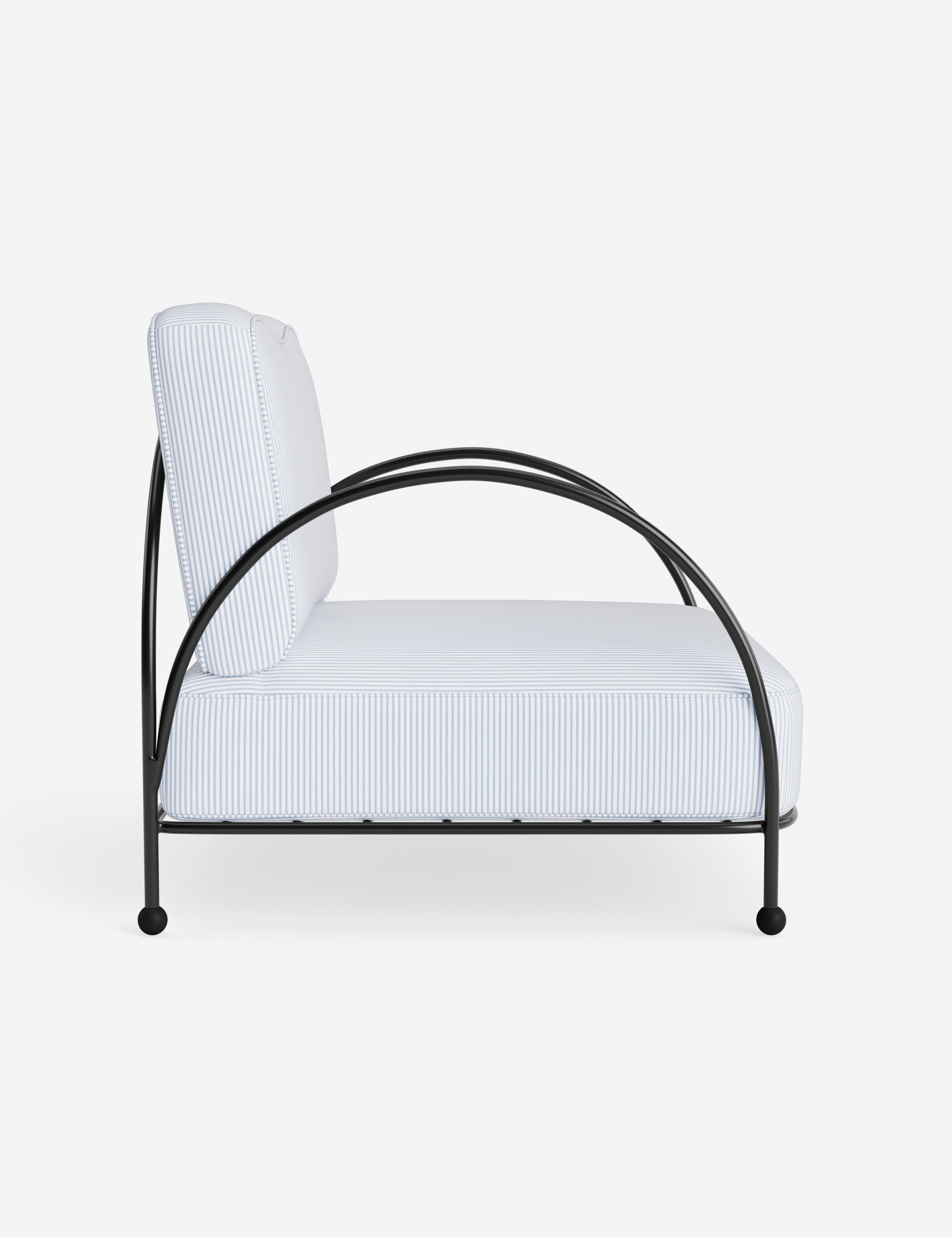 Luna Outdoor Accent Chair | Slim Metal Frame, Supportive Seat