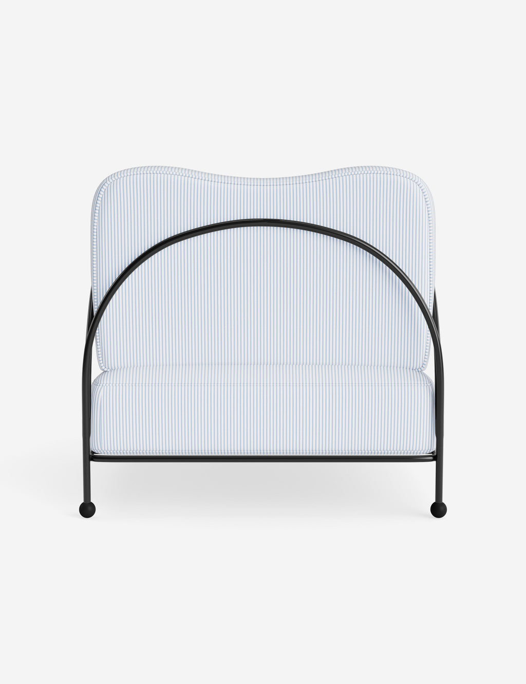 Luna Outdoor Accent Chair | Slim Metal Frame, Supportive Seat