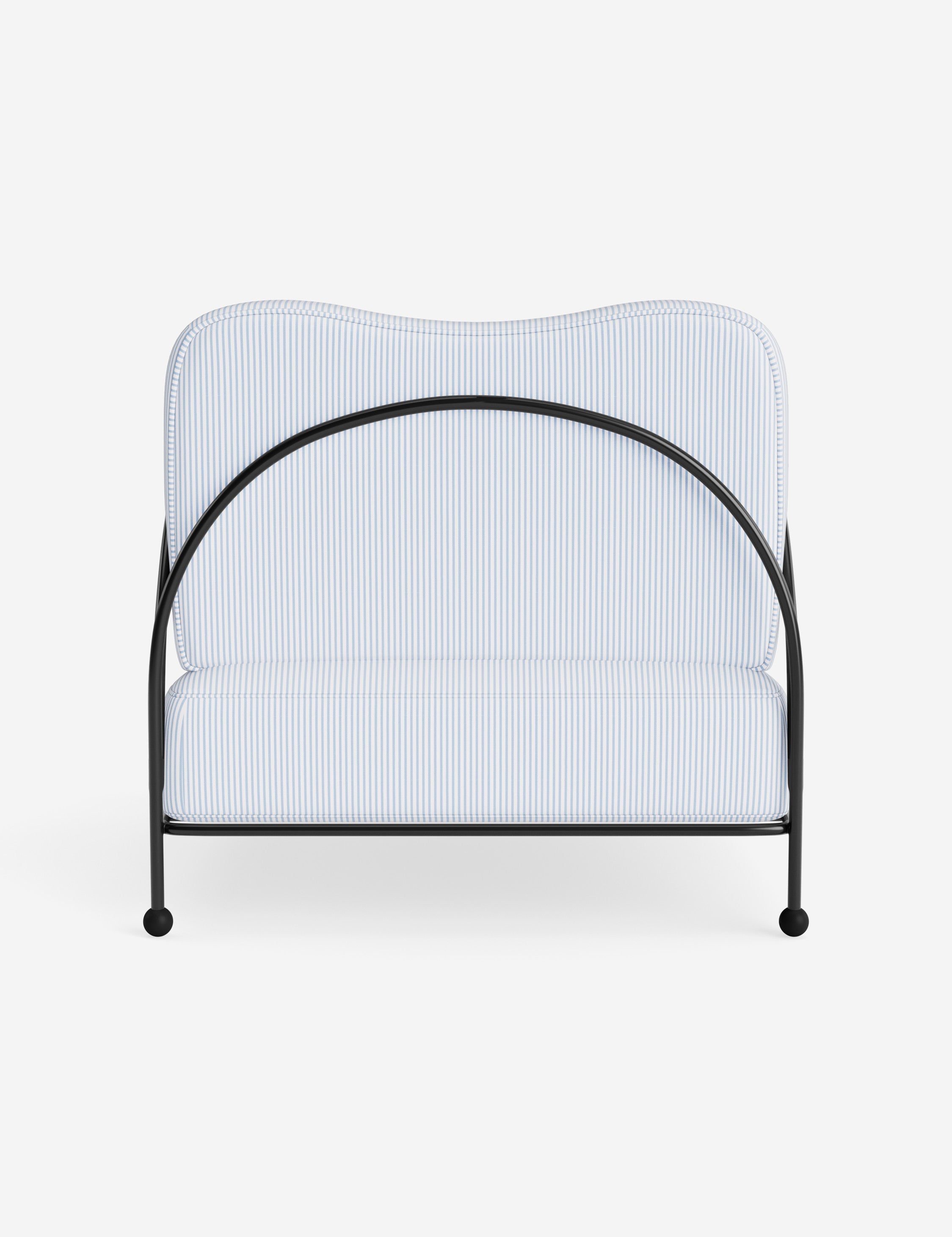 Luna Outdoor Accent Chair | Slim Metal Frame, Supportive Seat