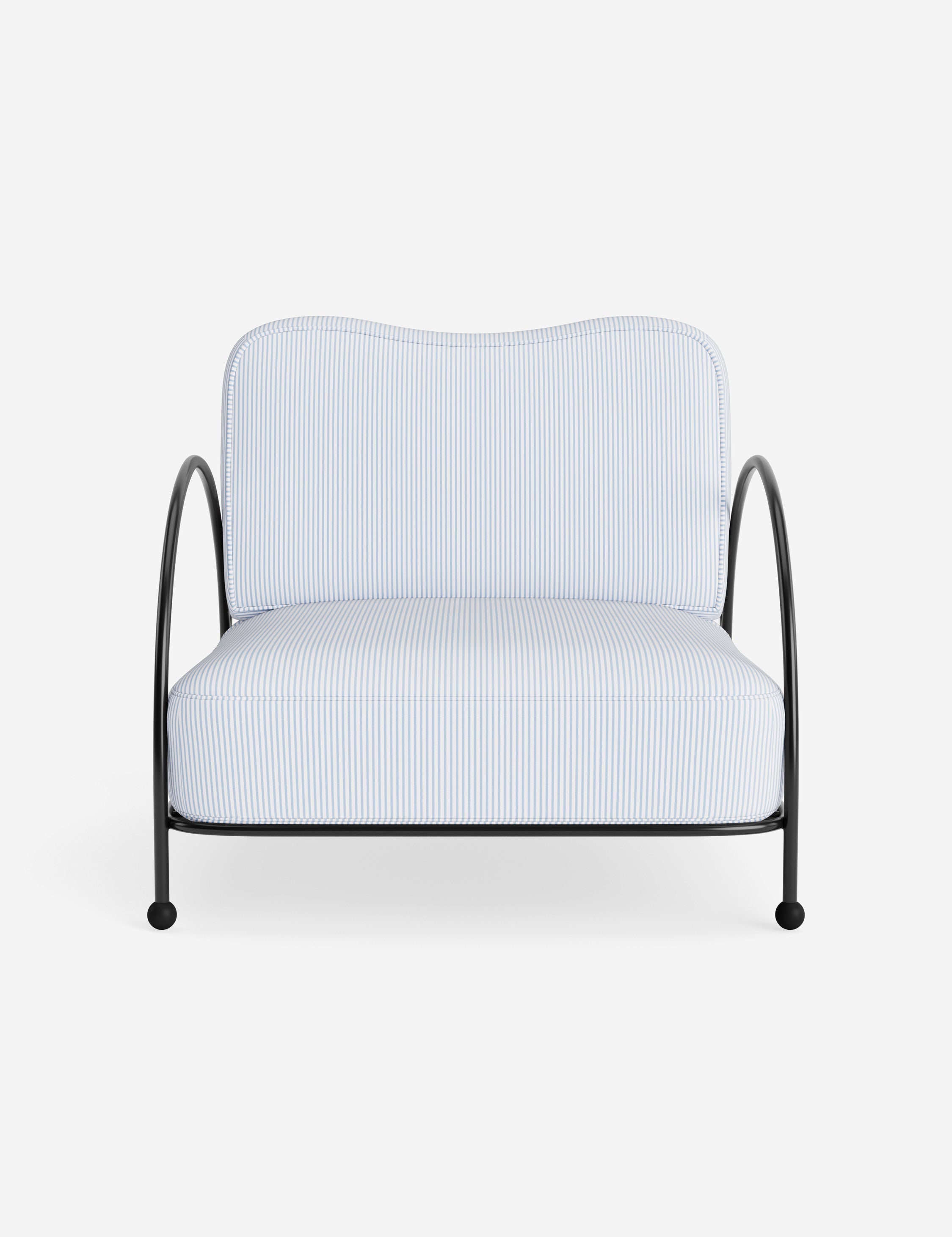 Luna Outdoor Accent Chair | Slim Metal Frame, Supportive Seat