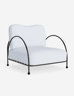 Luna Outdoor Accent Chair | Slim Metal Frame, Supportive Seat