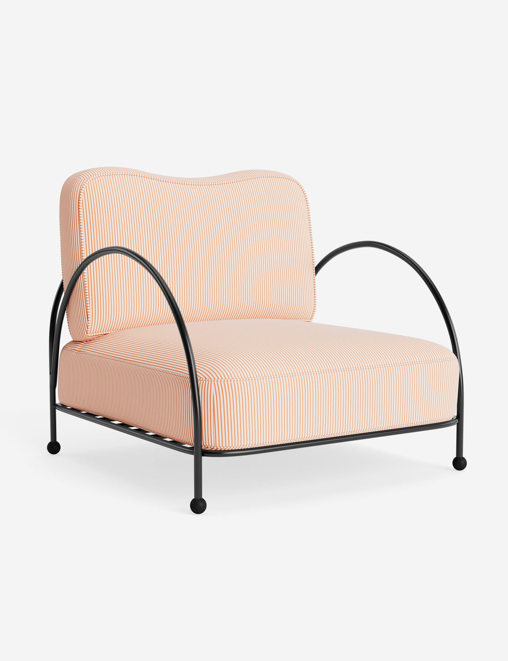 Luna Outdoor Accent Chair | Slim Metal Frame, Supportive Seat