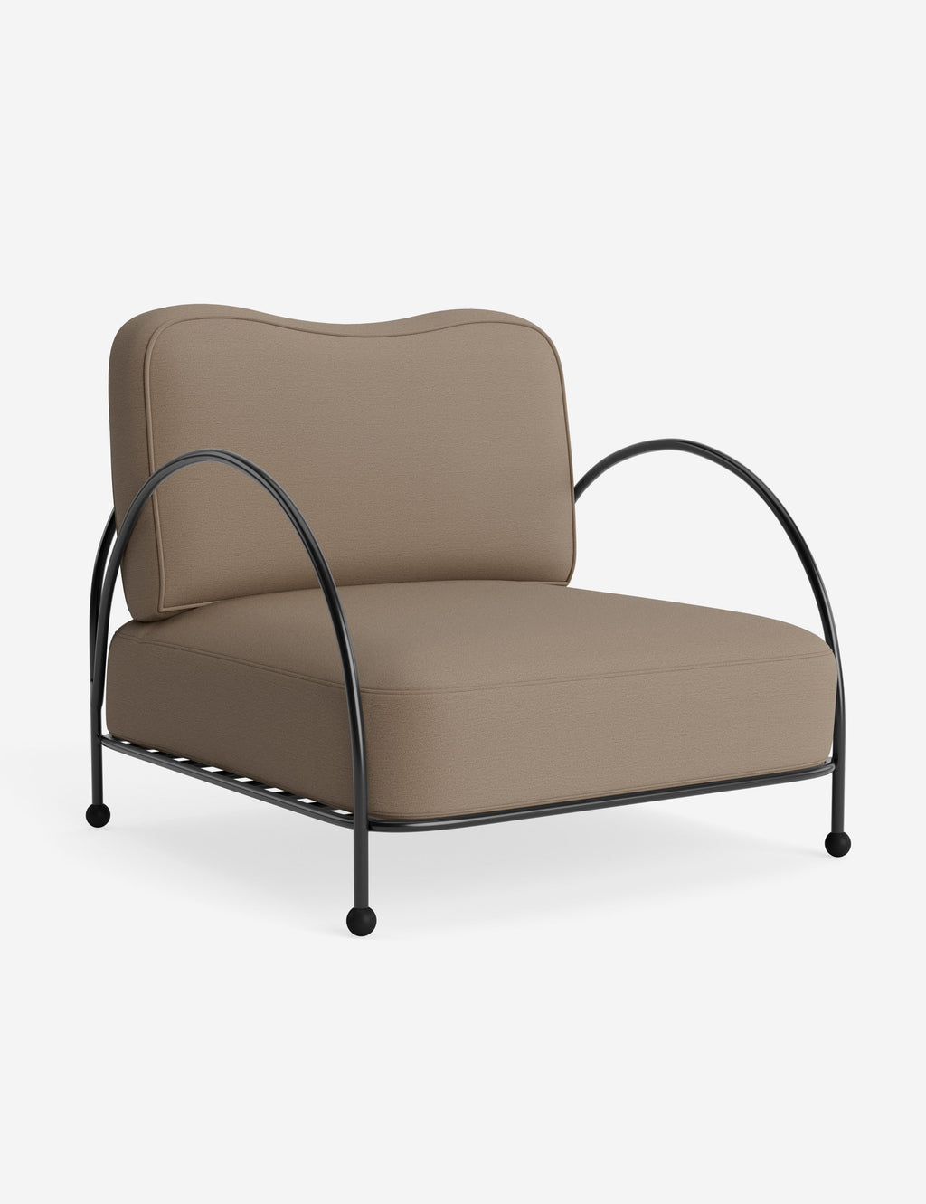 Luna Outdoor Accent Chair | Slim Metal Frame, Supportive Seat