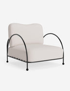 Luna Outdoor Accent Chair | Slim Metal Frame, Supportive Seat