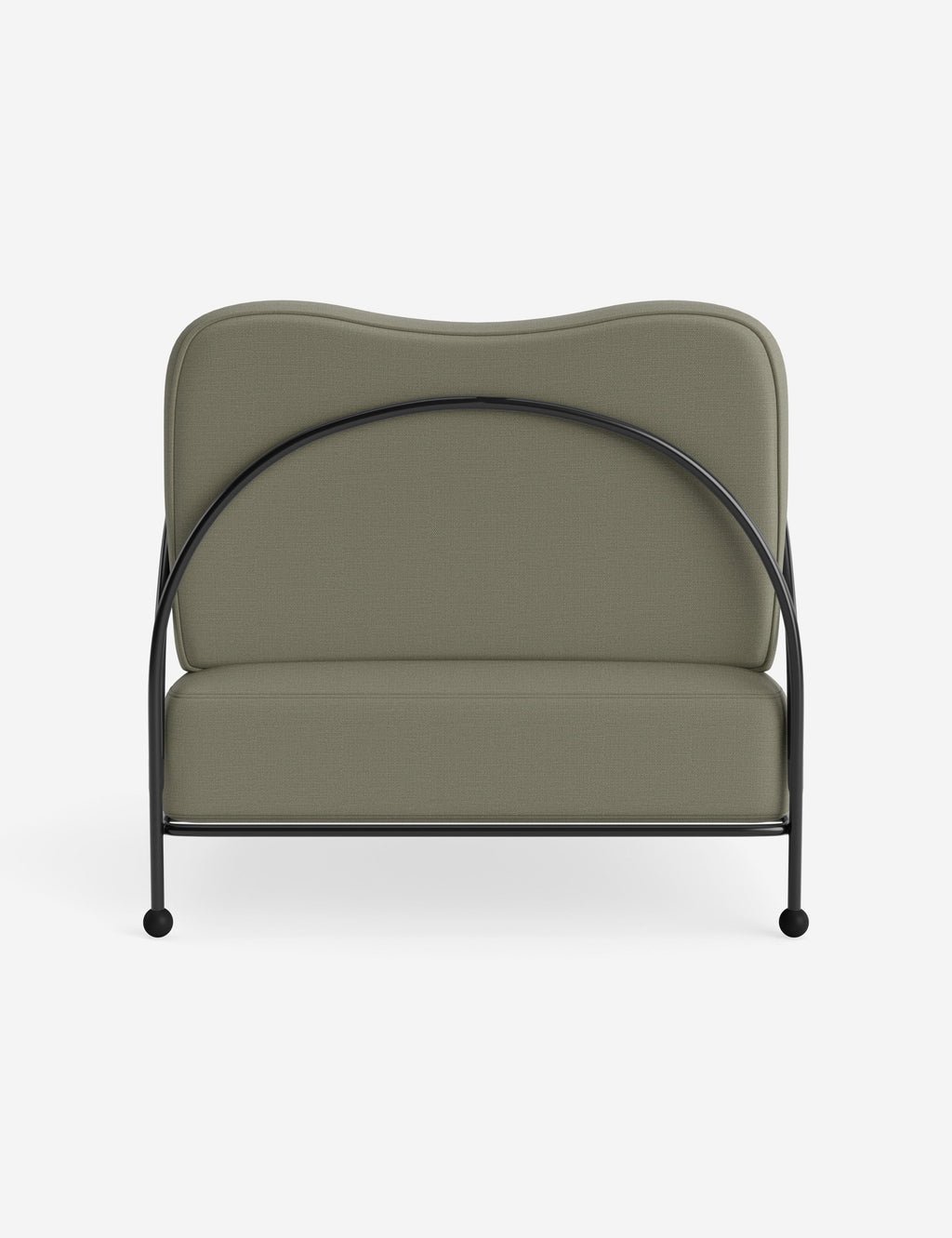 Luna Outdoor Accent Chair | Slim Metal Frame, Supportive Seat