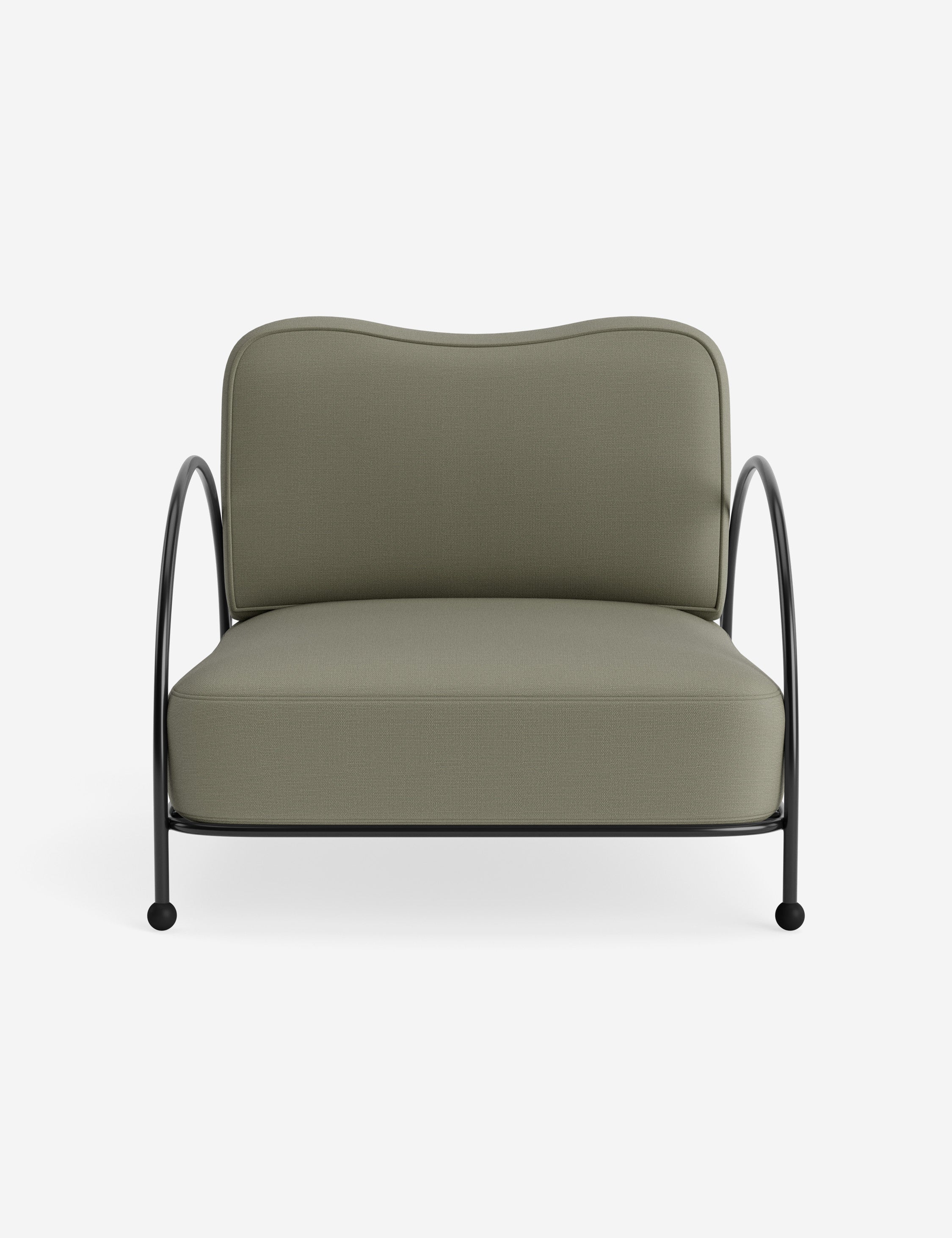 Luna Outdoor Accent Chair | Slim Metal Frame, Supportive Seat