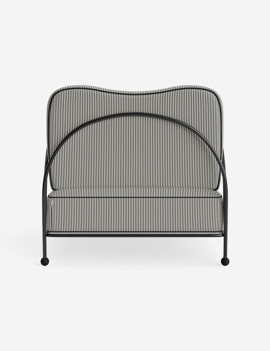 Luna Outdoor Accent Chair | Slim Metal Frame, Supportive Seat