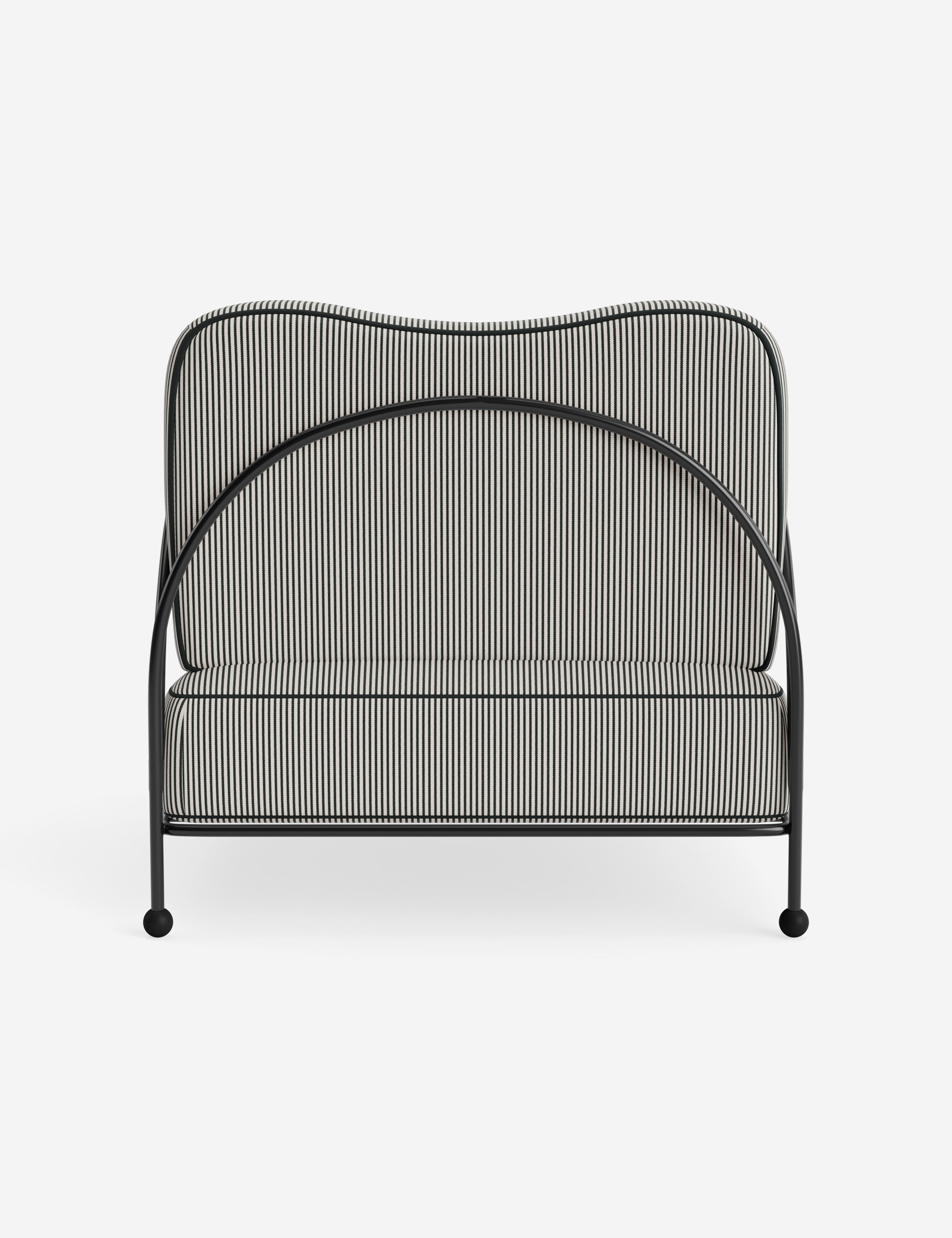 Luna Outdoor Accent Chair | Slim Metal Frame, Supportive Seat