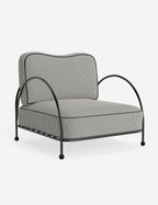 Luna Outdoor Accent Chair | Slim Metal Frame, Supportive Seat