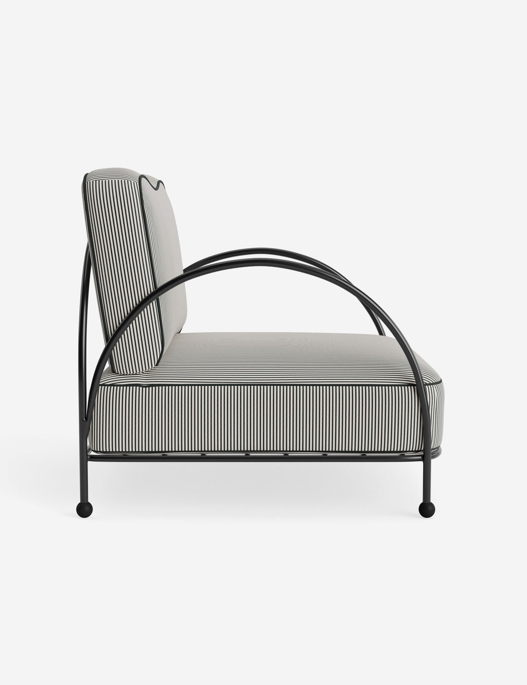 Luna Outdoor Accent Chair | Slim Metal Frame, Supportive Seat