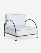 Luna Outdoor Accent Chair | Slim Metal Frame, Supportive Seat