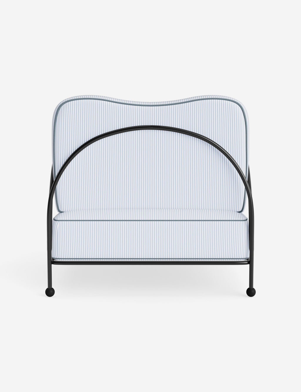 Luna Outdoor Accent Chair | Slim Metal Frame, Supportive Seat