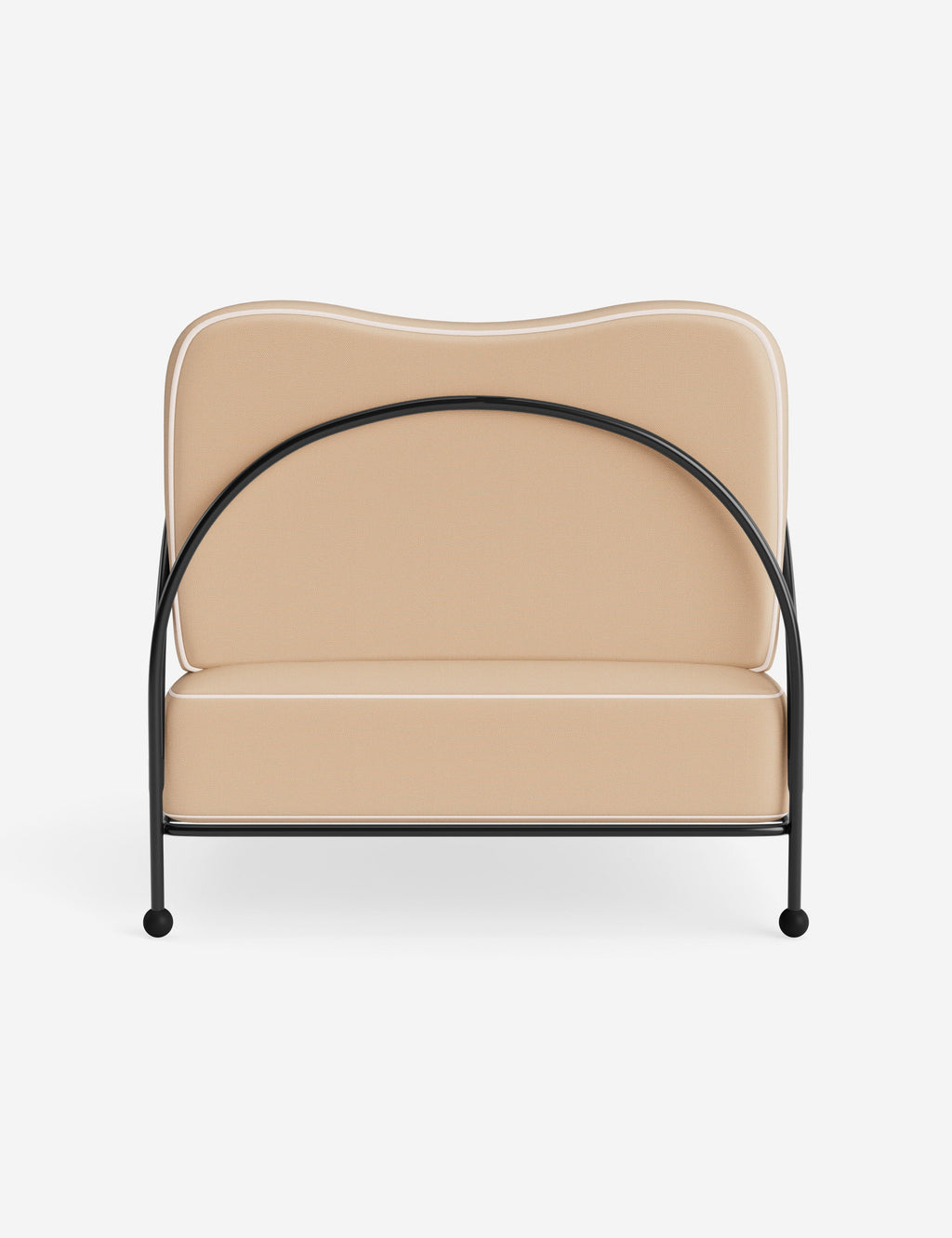 Luna Outdoor Accent Chair | Slim Metal Frame, Supportive Seat