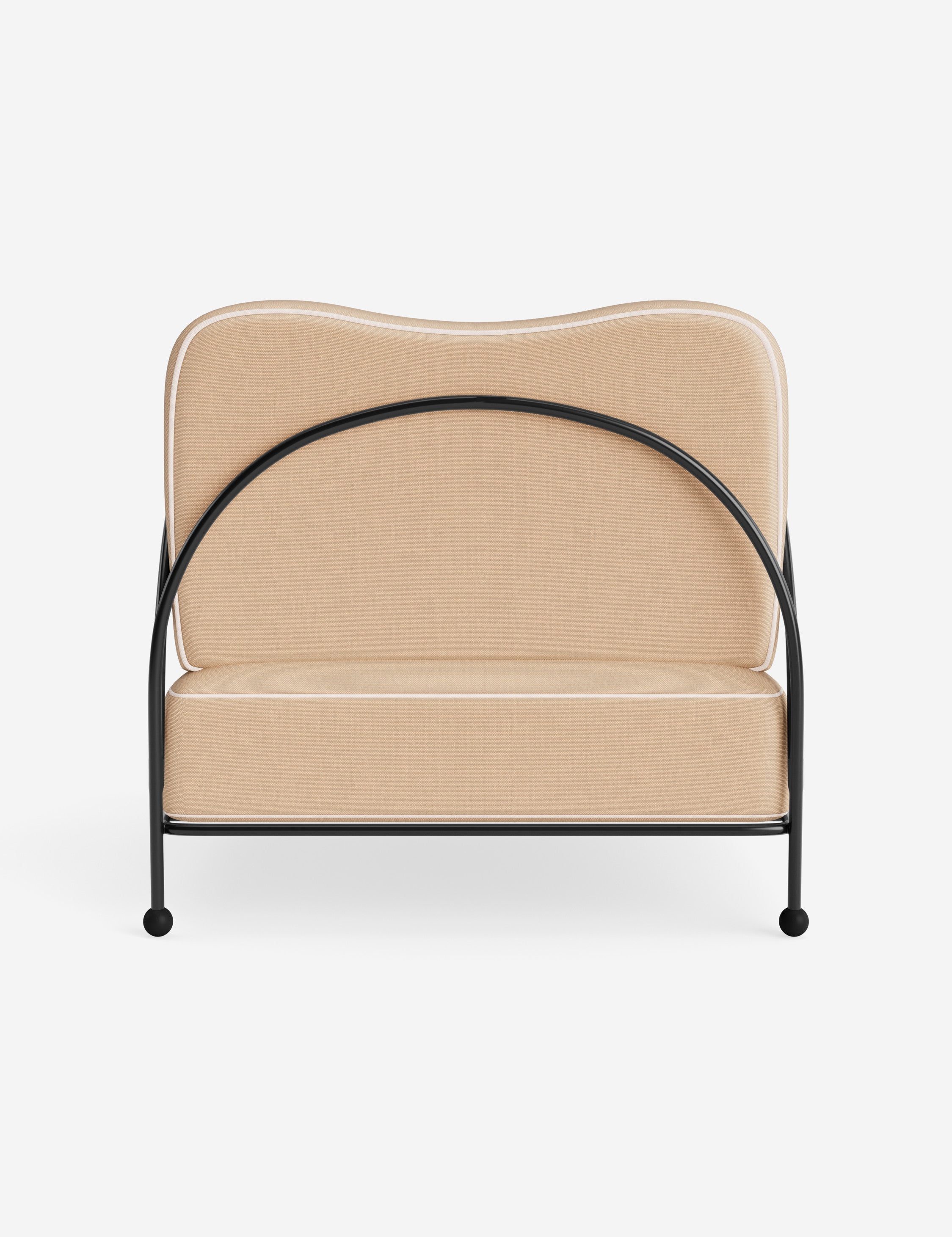 Luna Outdoor Accent Chair | Slim Metal Frame, Supportive Seat