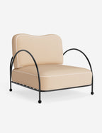 Luna Outdoor Accent Chair | Slim Metal Frame, Supportive Seat