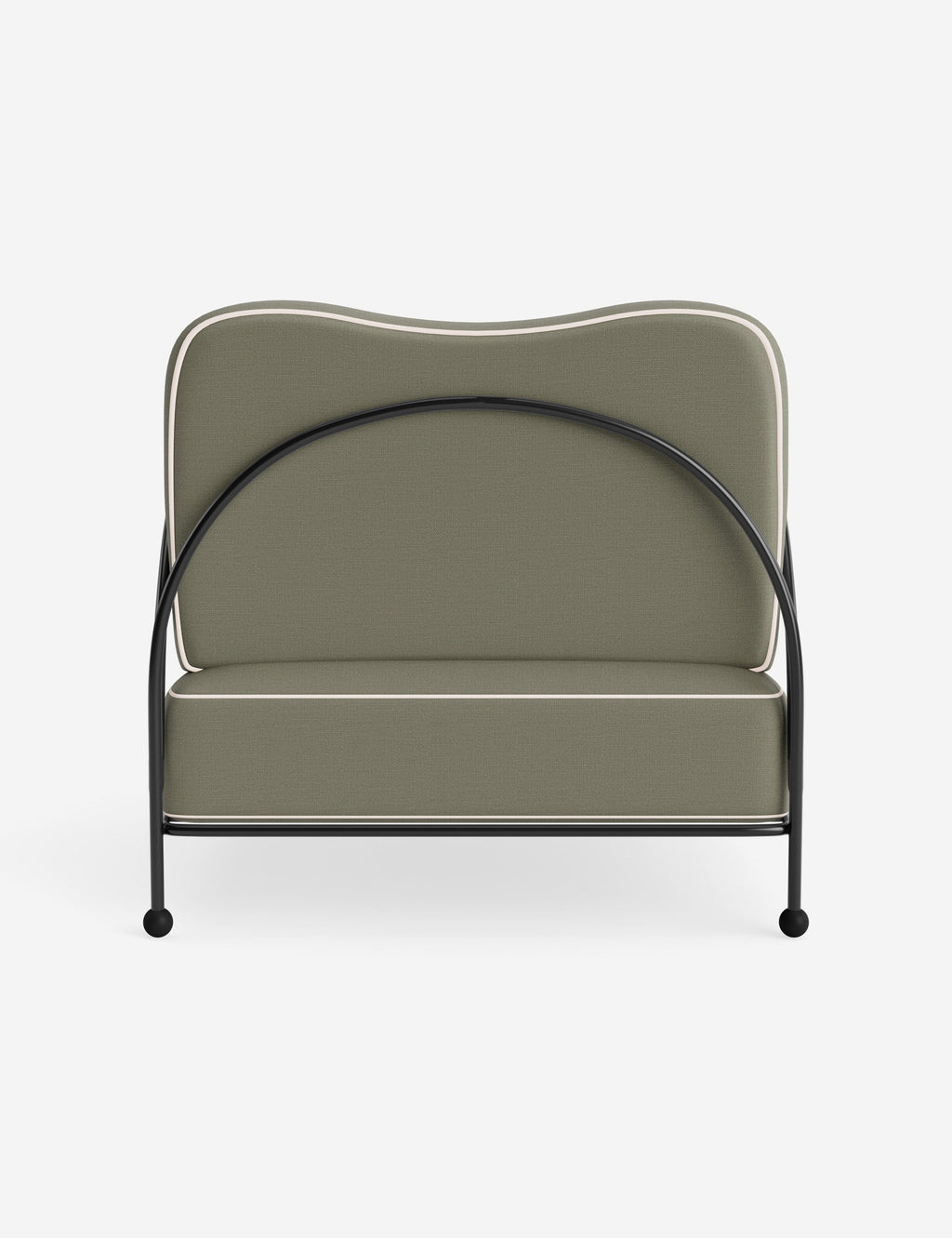 Luna Outdoor Accent Chair | Slim Metal Frame, Supportive Seat