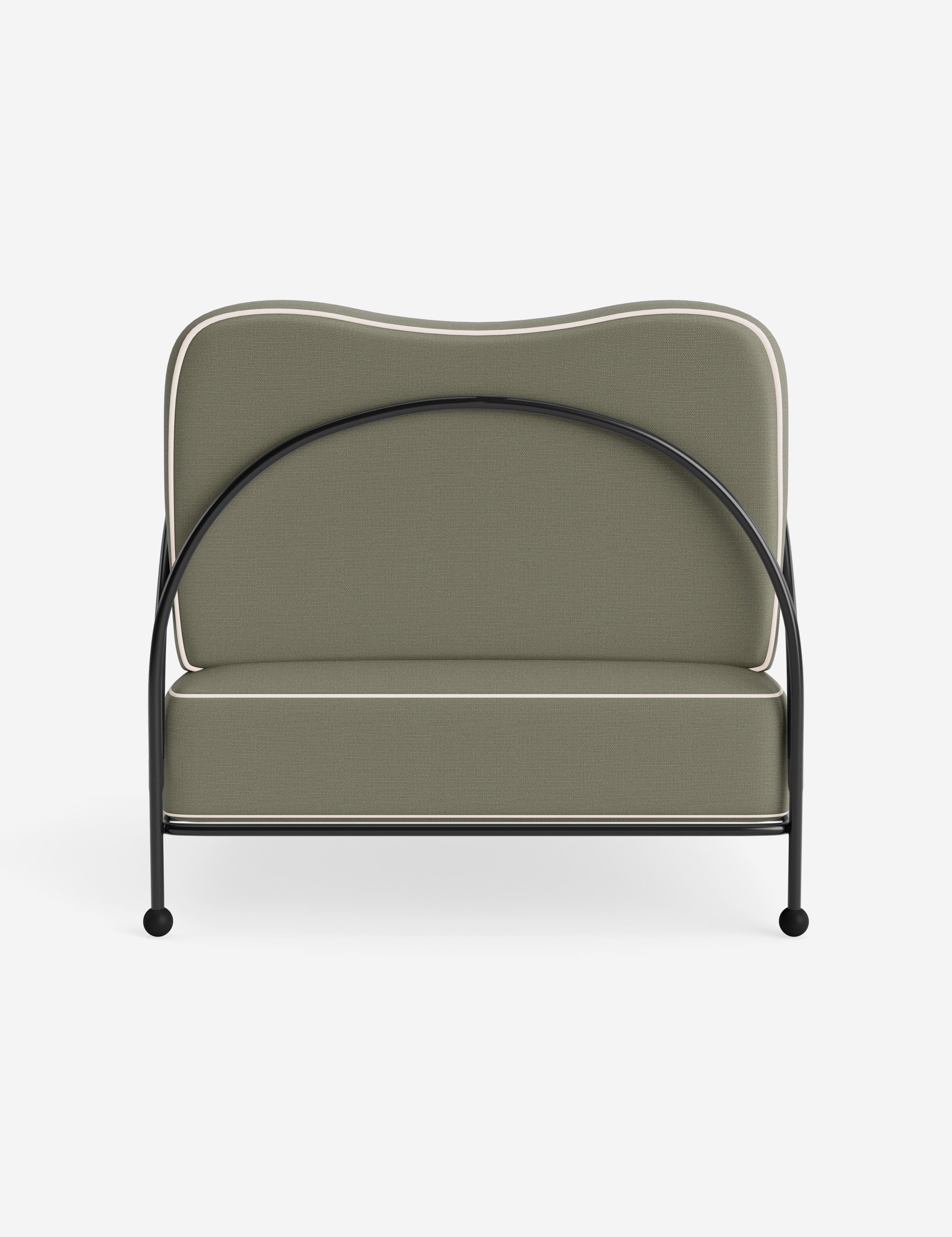 Luna Outdoor Accent Chair | Slim Metal Frame, Supportive Seat