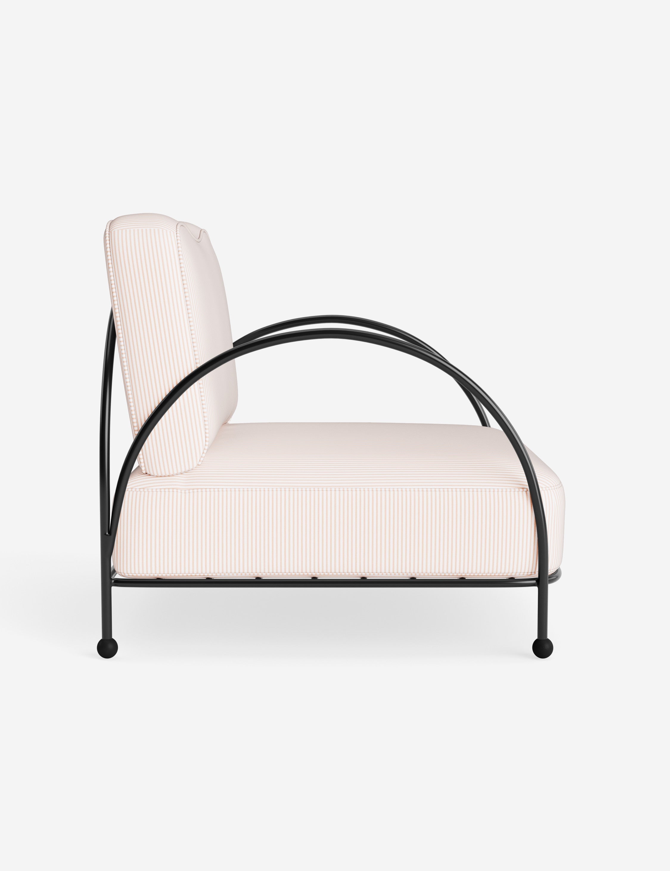 Luna Outdoor Accent Chair | Slim Metal Frame, Supportive Seat