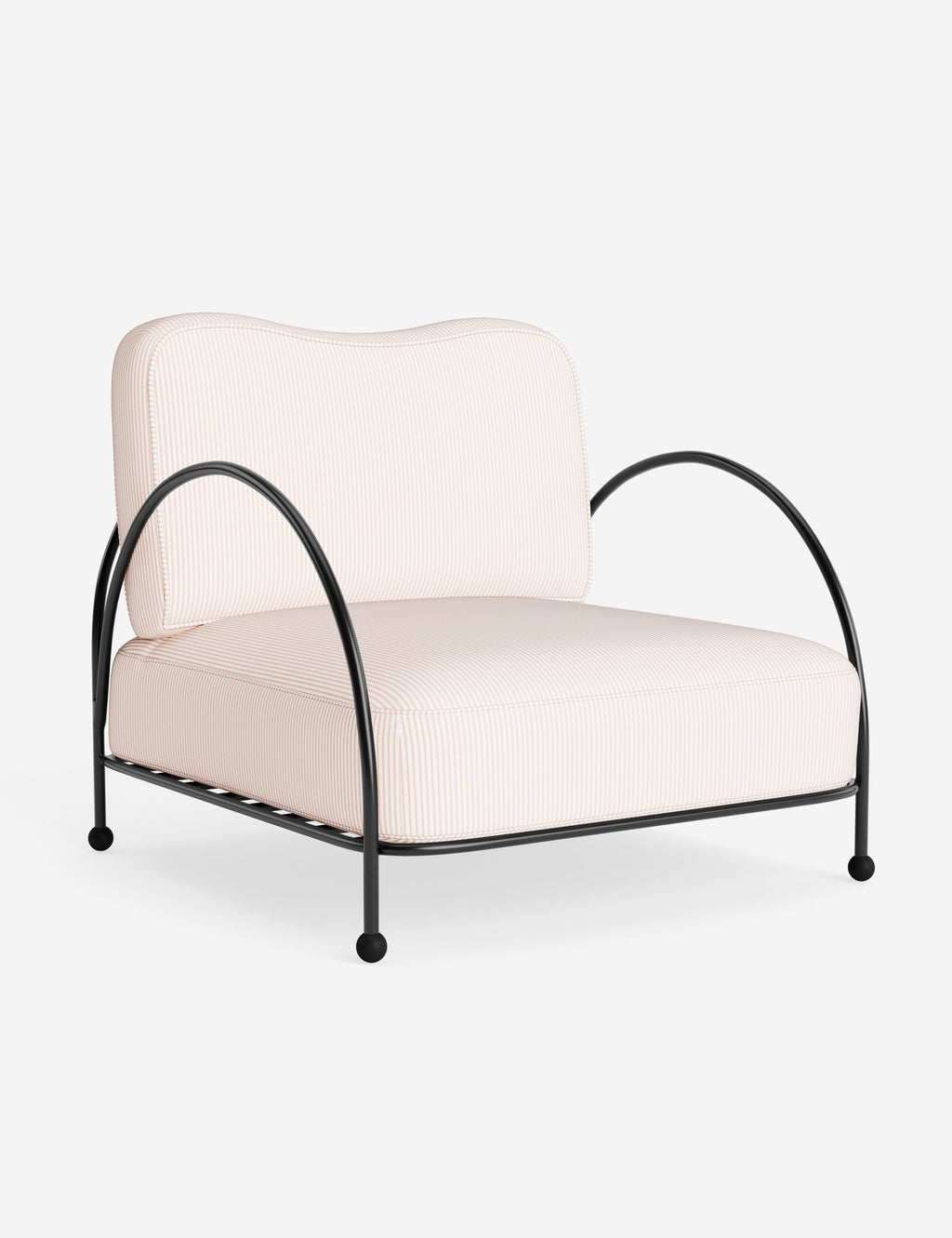 Luna Outdoor Accent Chair | Slim Metal Frame, Supportive Seat