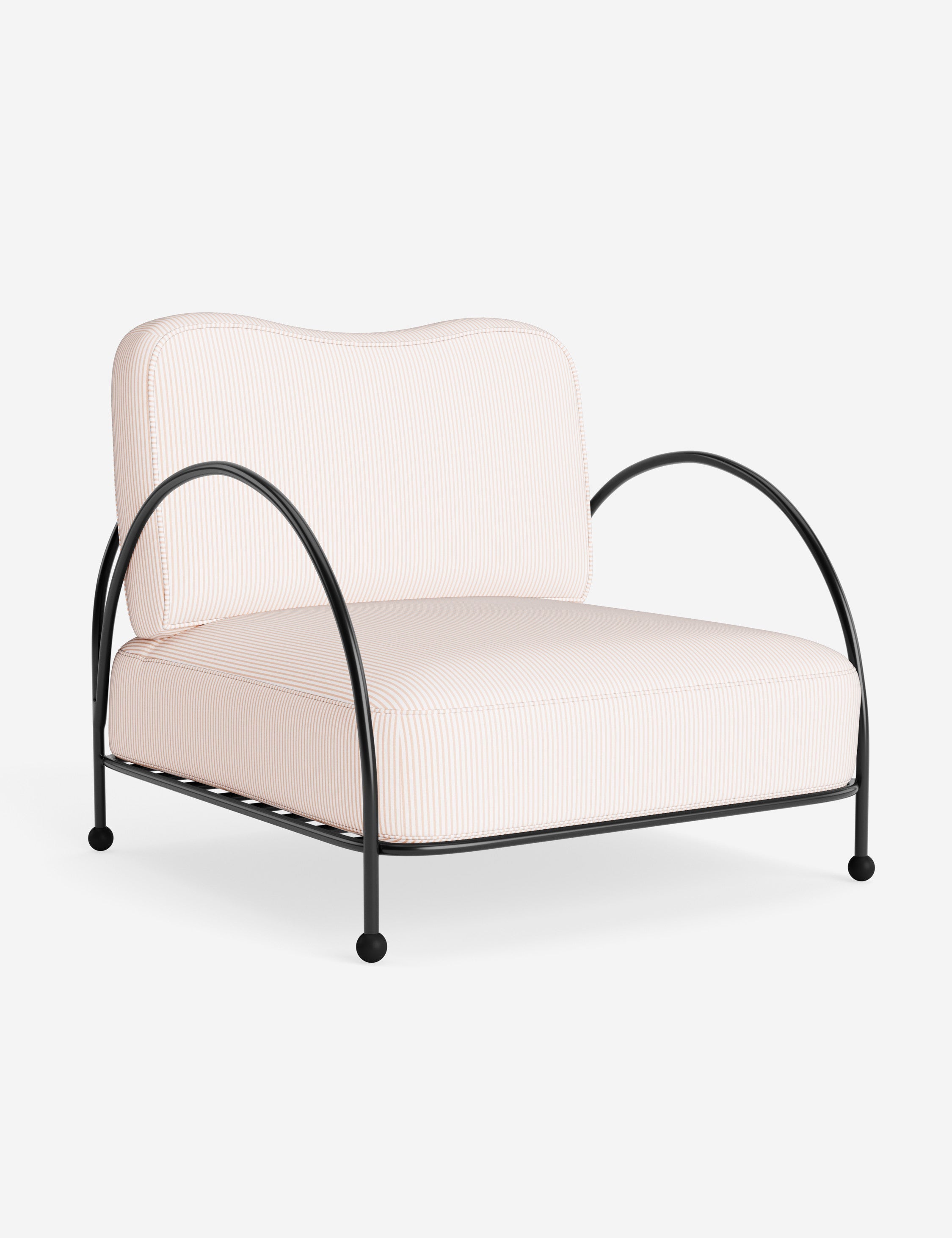Luna Outdoor Accent Chair | Slim Metal Frame, Supportive Seat