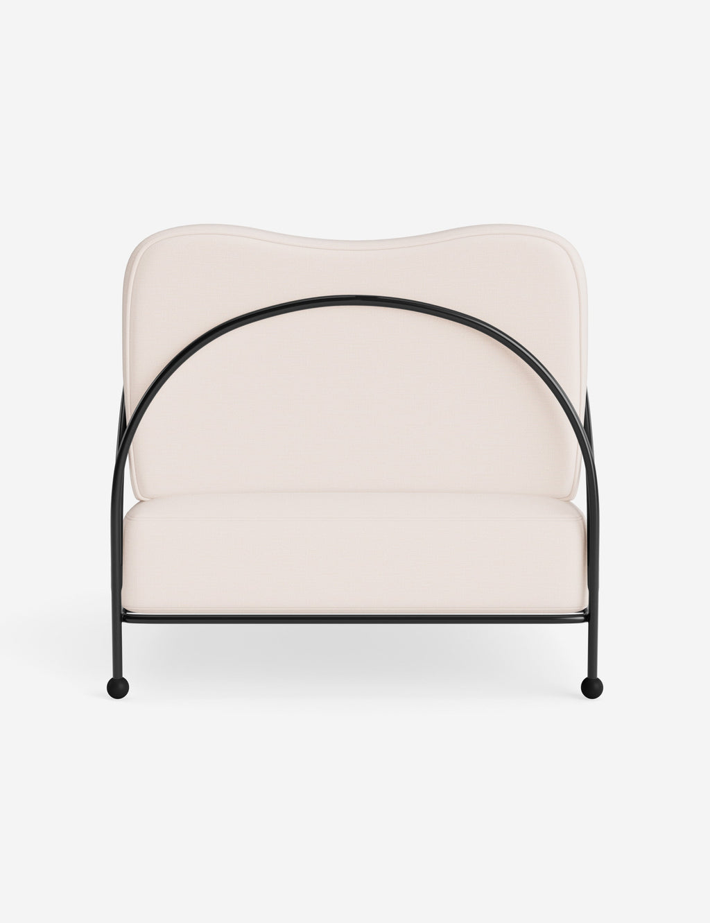 Luna Outdoor Accent Chair | Slim Metal Frame, Supportive Seat