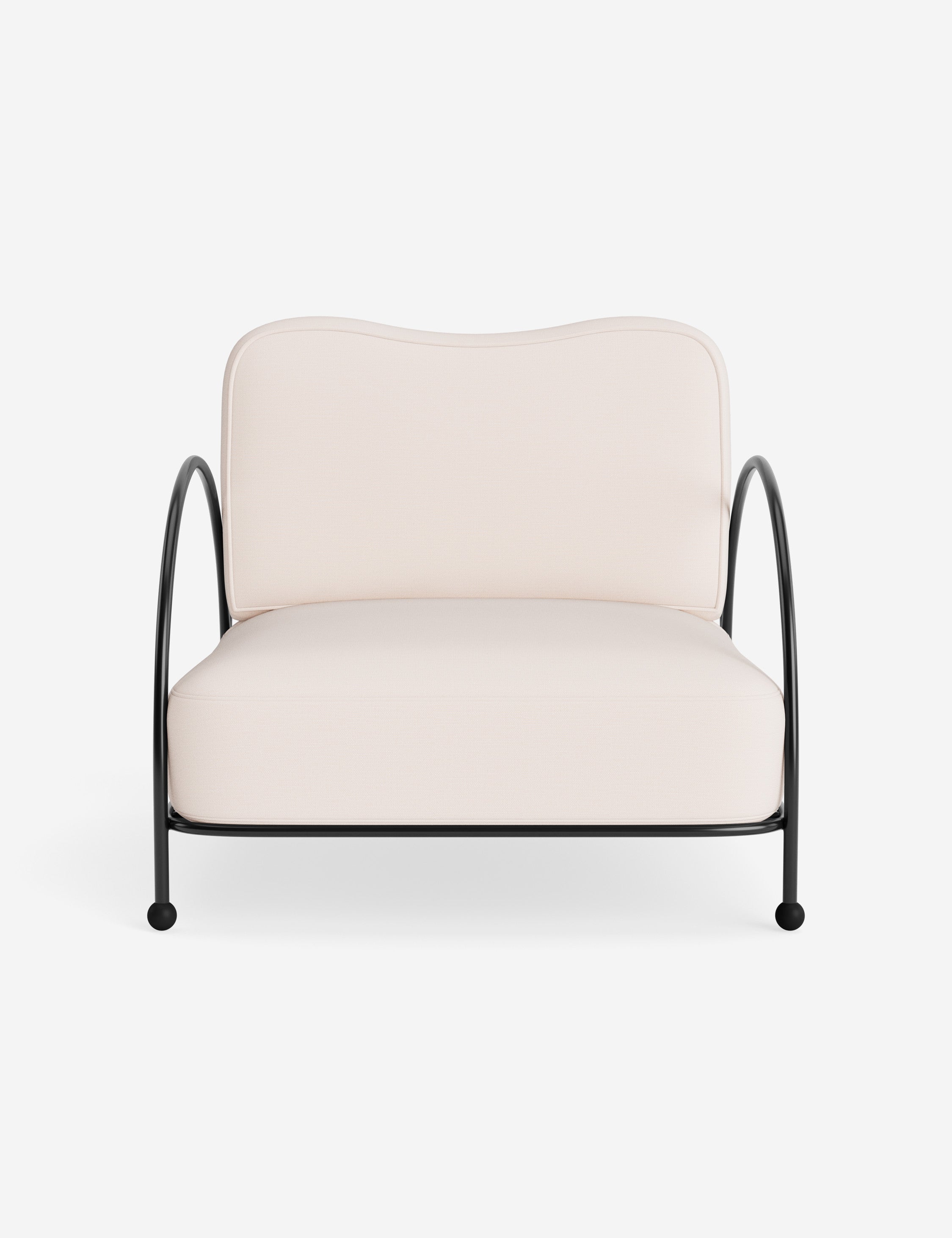 Luna Outdoor Accent Chair | Slim Metal Frame, Supportive Seat