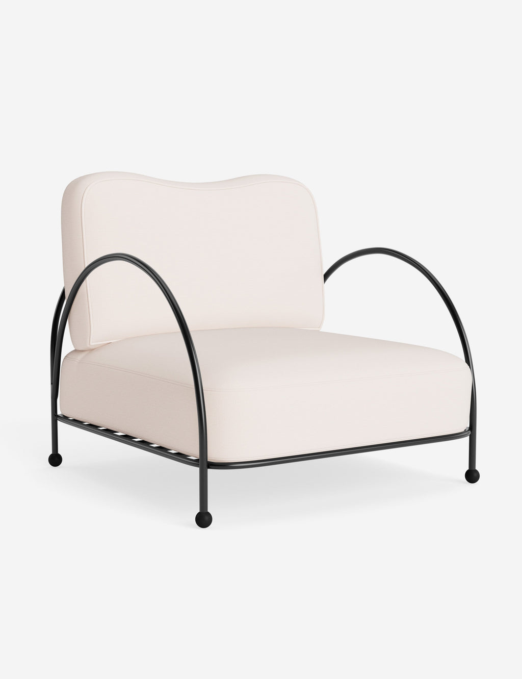 Luna Outdoor Accent Chair | Slim Metal Frame, Supportive Seat