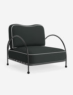 Luna Outdoor Accent Chair | Slim Metal Frame, Supportive Seat