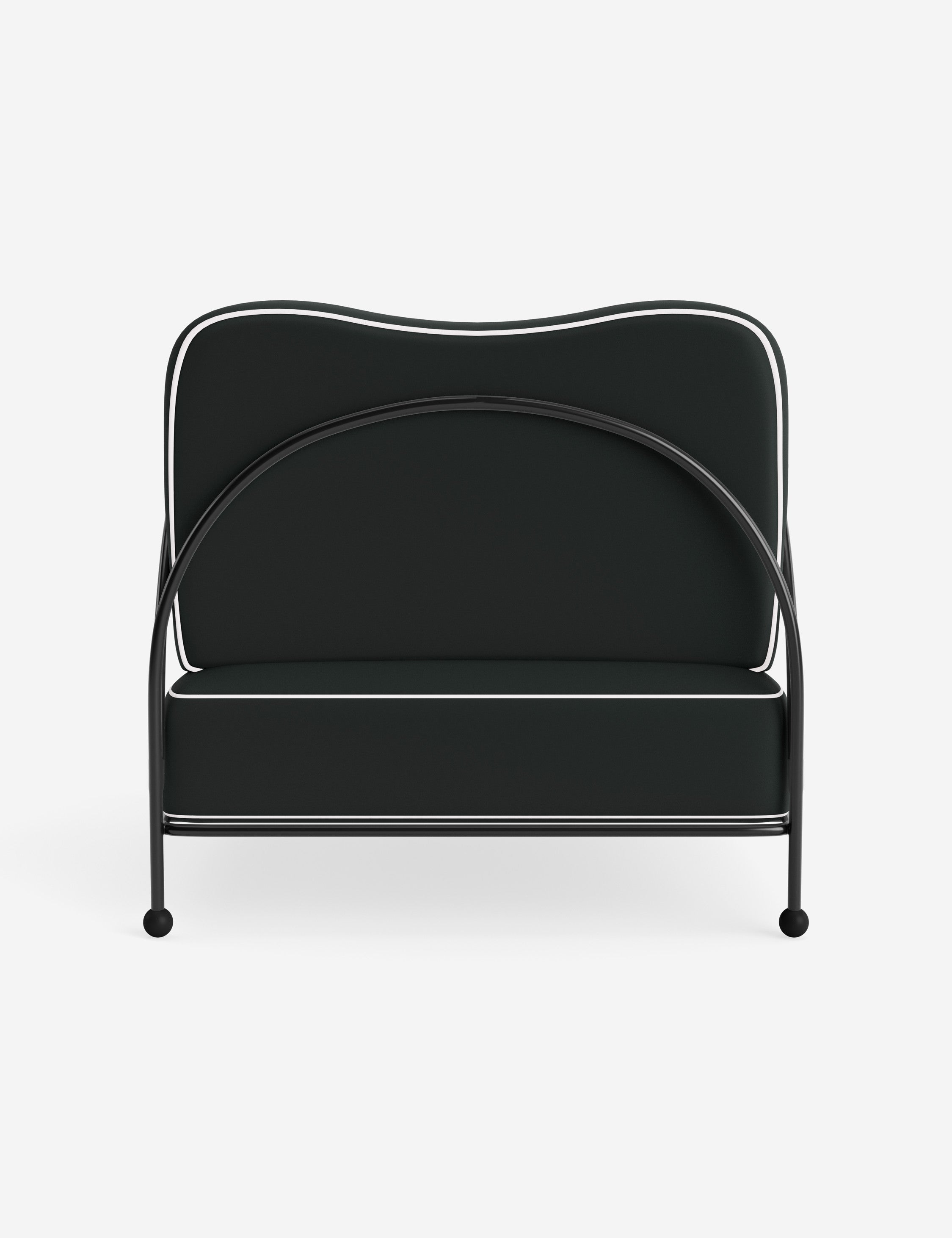 Luna Outdoor Accent Chair | Slim Metal Frame, Supportive Seat