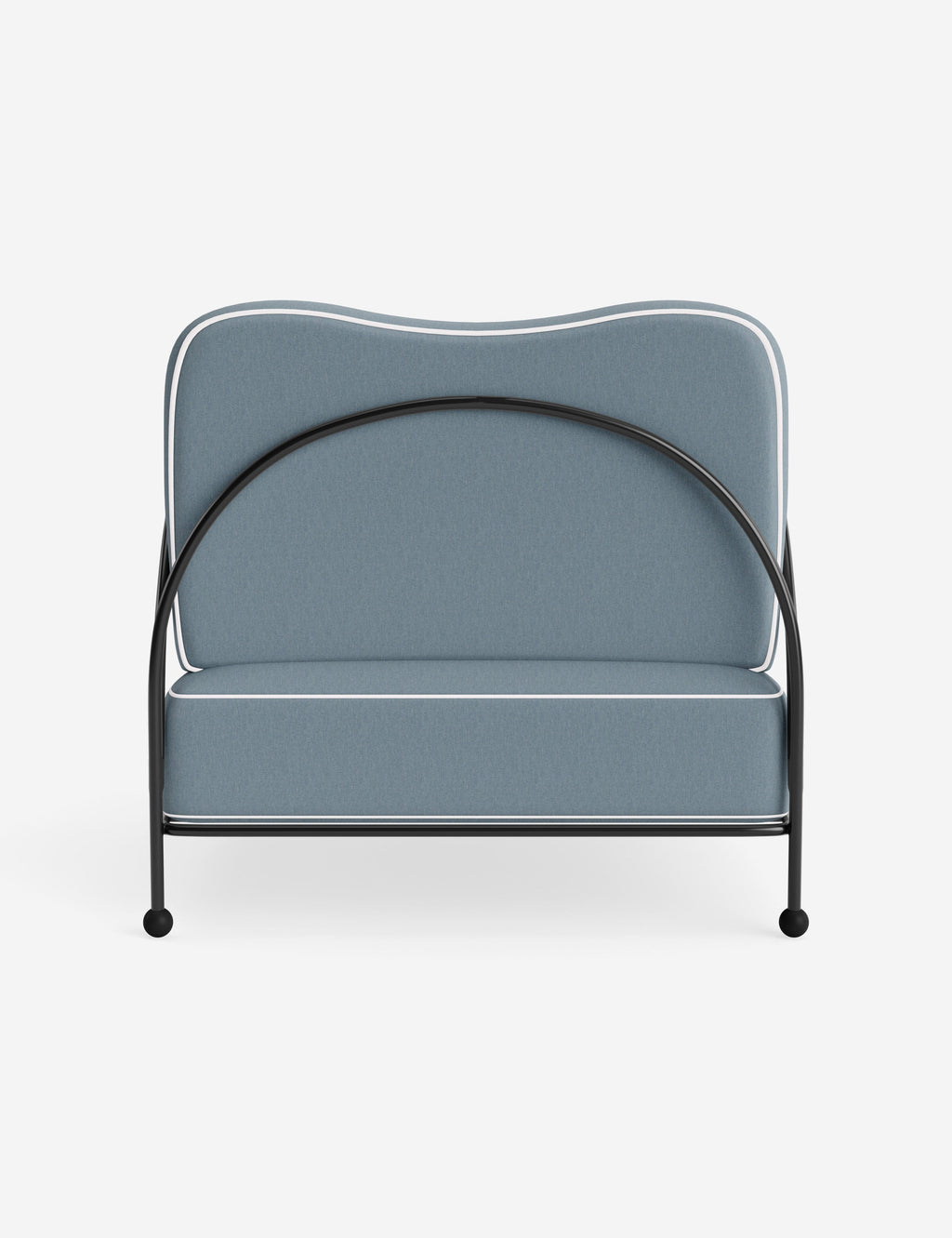 Luna Outdoor Accent Chair | Slim Metal Frame, Supportive Seat