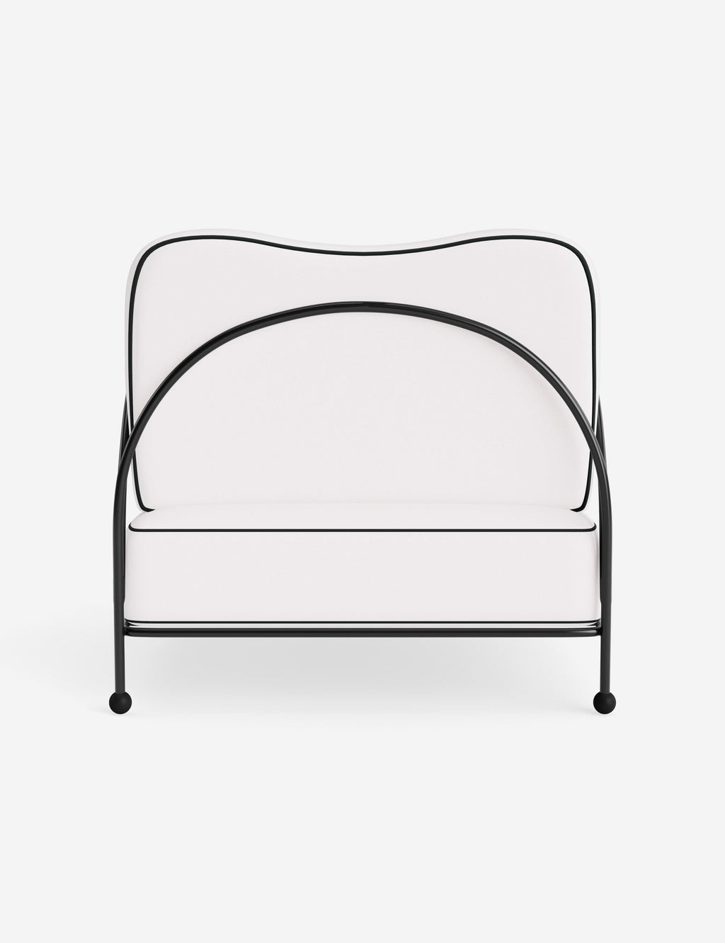 Luna Outdoor Accent Chair | Slim Metal Frame, Supportive Seat