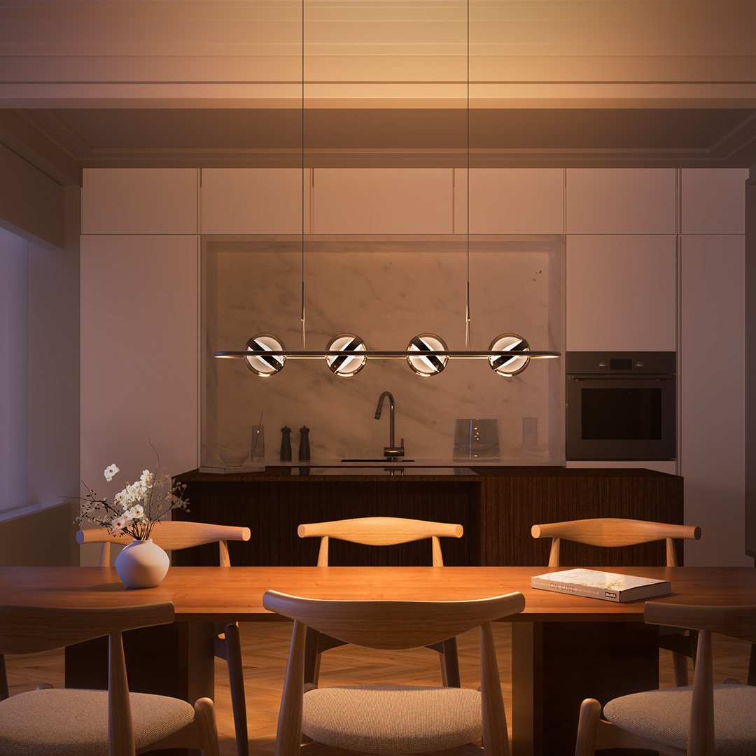 Rivo LED Pendant Light | Dimmable, Hand-Blown Glass Spheres