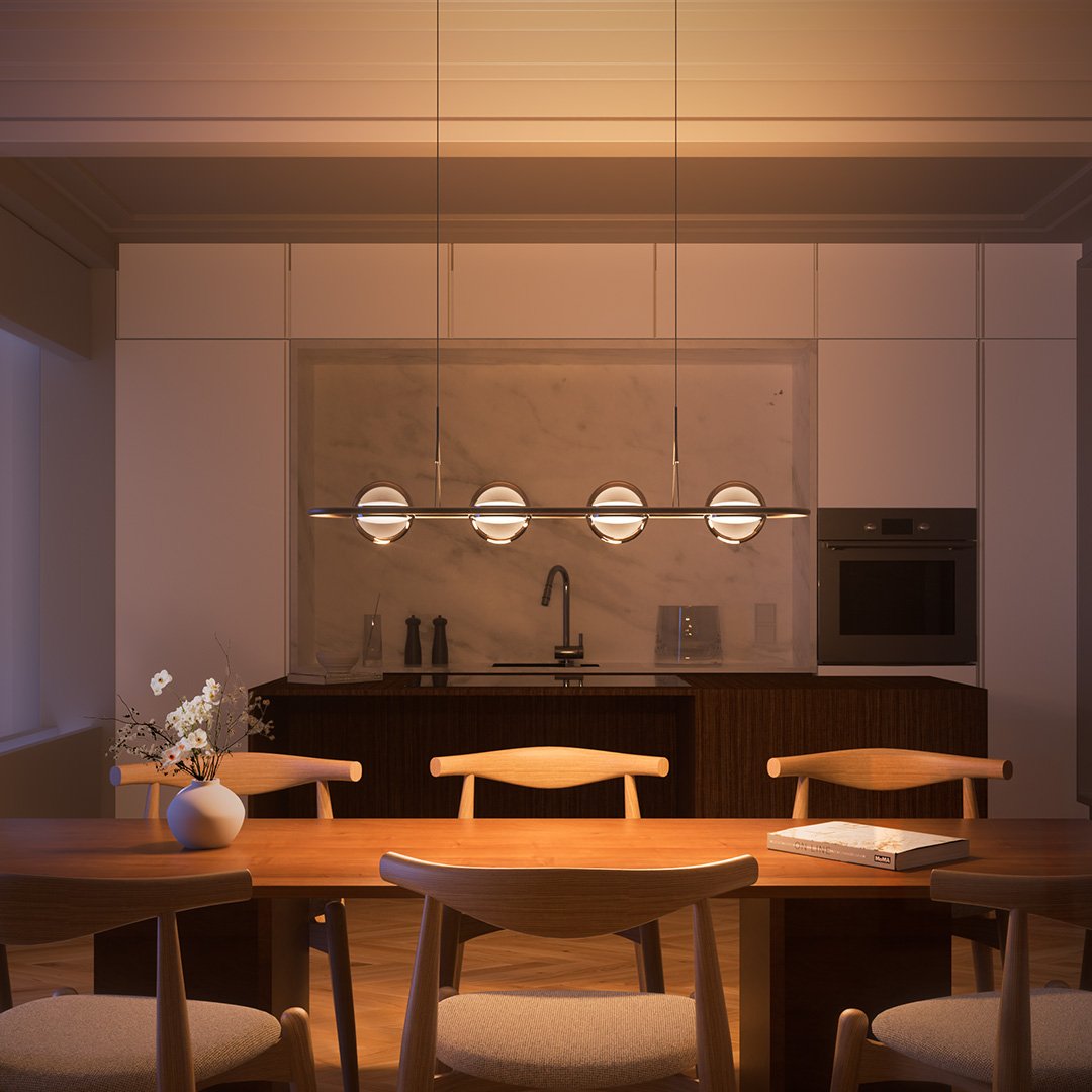 Rivo LED Pendant Light | Dimmable, Hand-Blown Glass Spheres