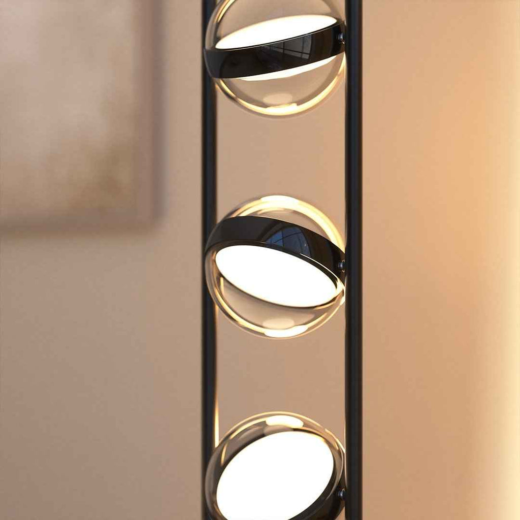 Viro LED Floor Lamp | Floating Glass Spheres, Dimming Function