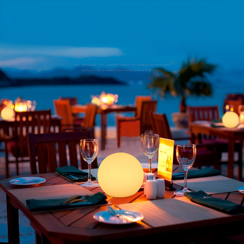Thessara - LED Table Lamp with Changing Color in Spherical Shape