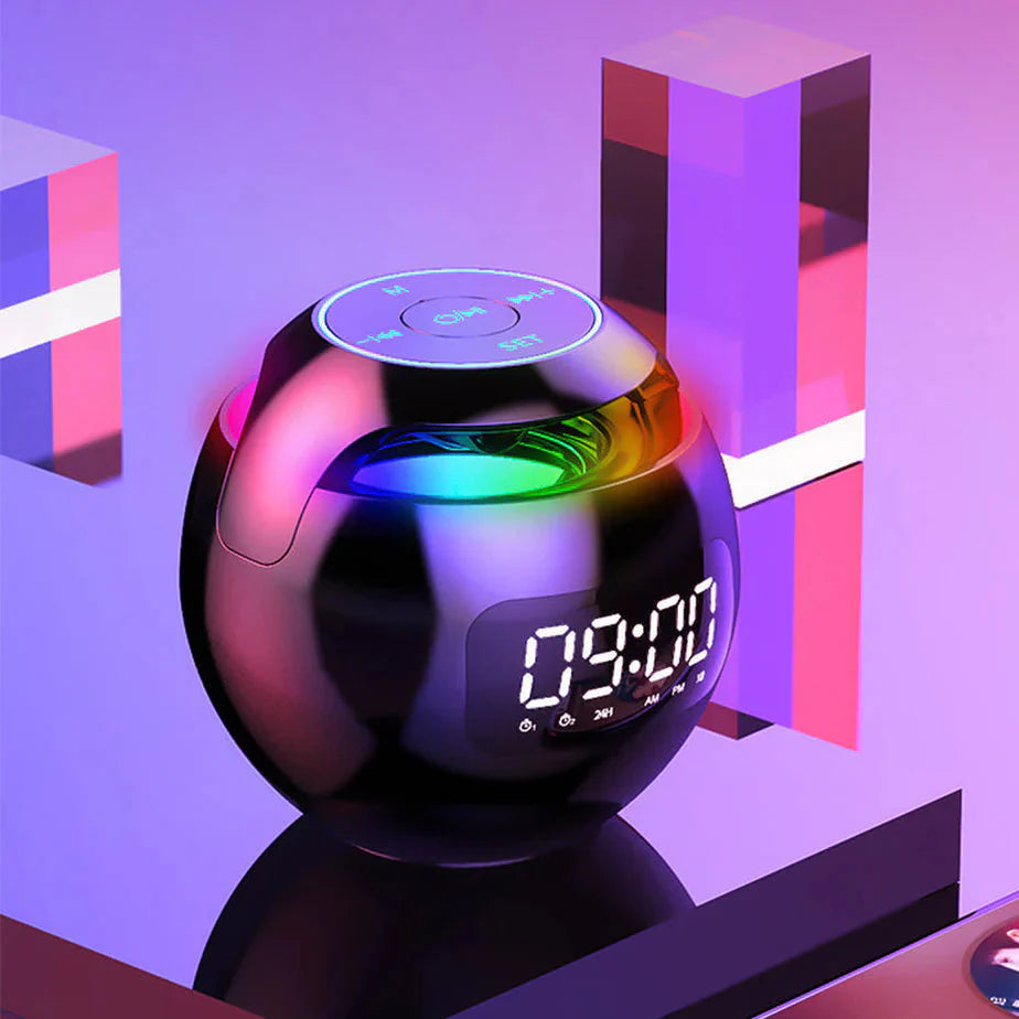 LED Alarm Clock with Bluetooth Speaker, 5W Output, 2200mAh Battery