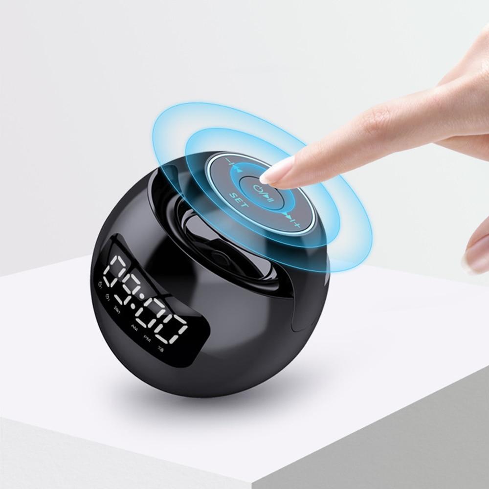 LED Alarm Clock with Bluetooth Speaker, 5W Output, 2200mAh Battery