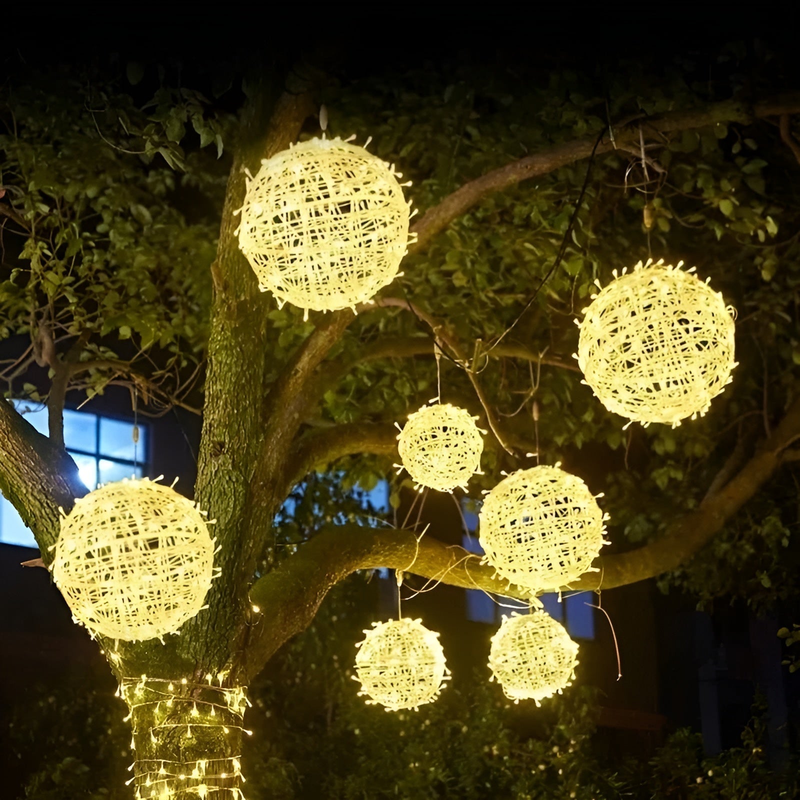 LED Ball Light String IP65 Battery Powered Decorative Garden String Lights