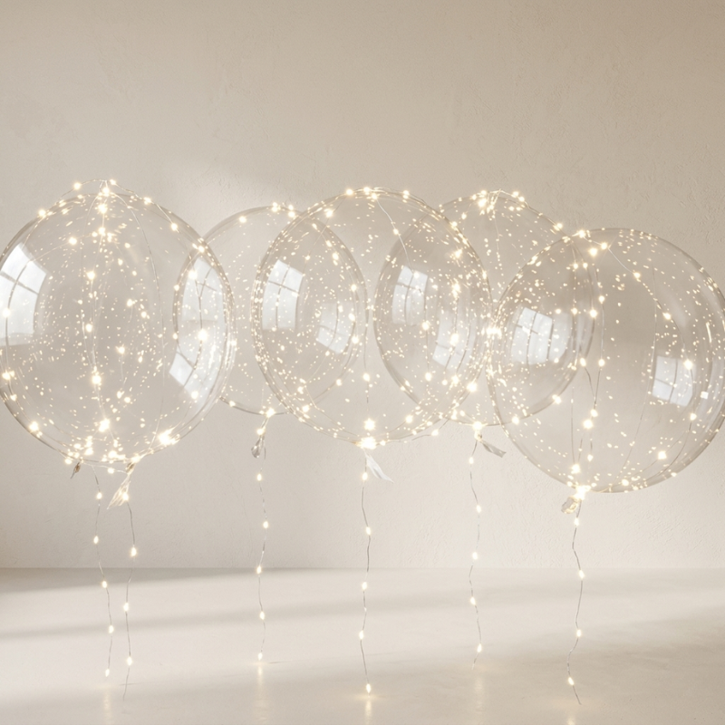 LED Party Balloon Latex Battery Powered Changeable Light Modes Indoor Decor