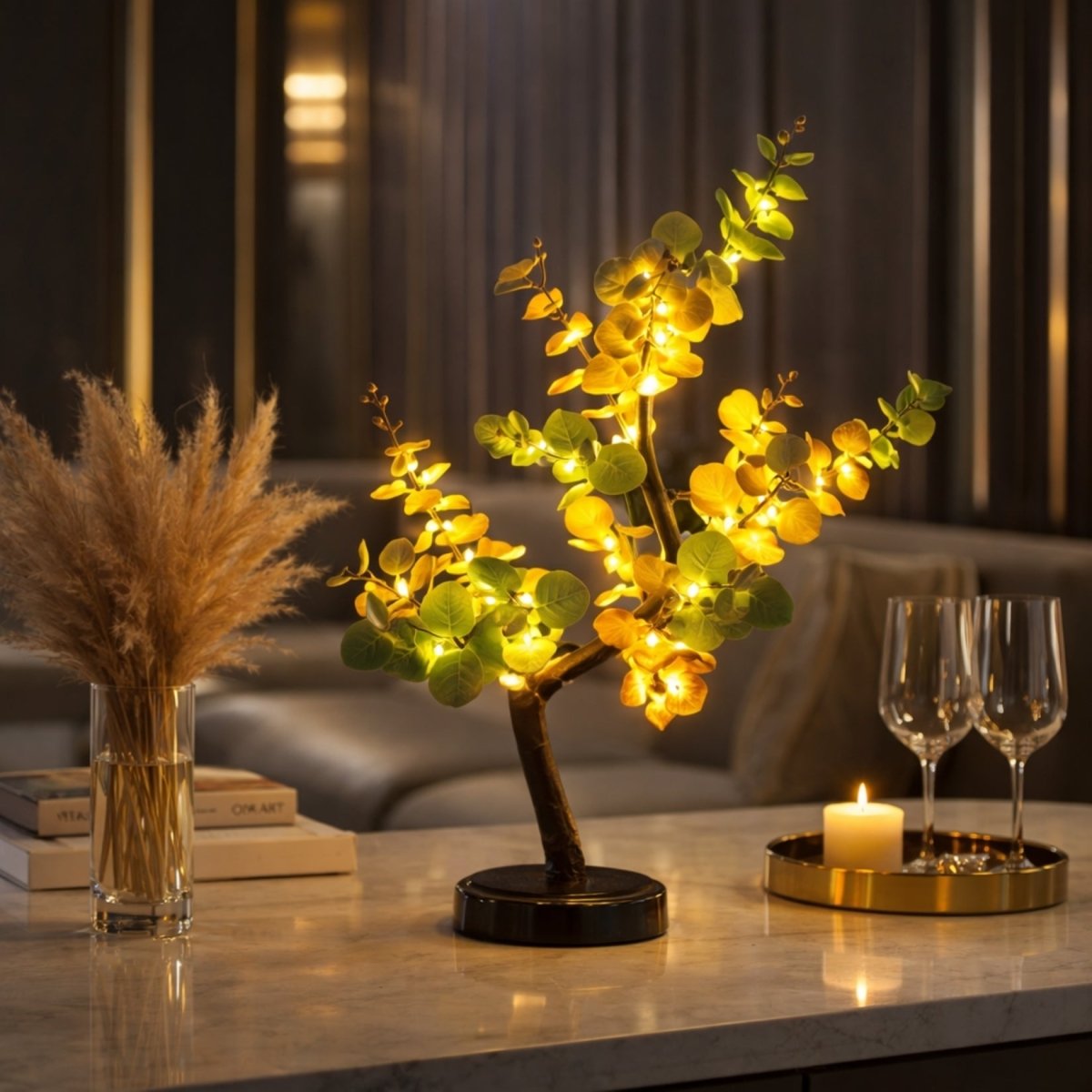LED Botanical Lamp Battery Operated Warm White USB Powered