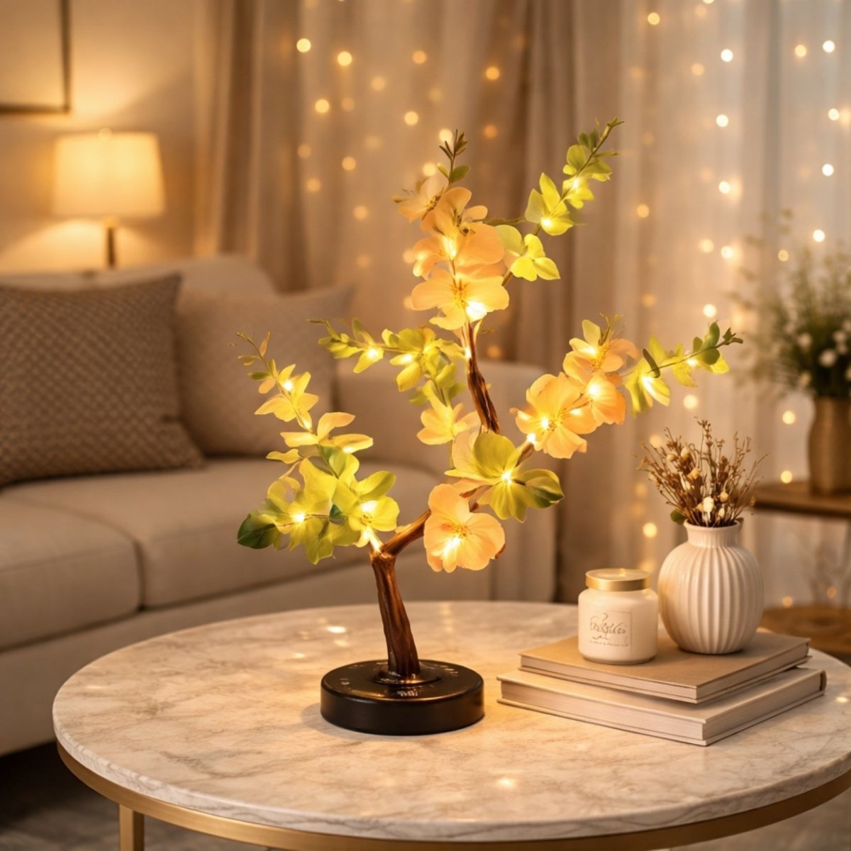 LED Botanical Lamp Battery Operated Warm White USB Powered