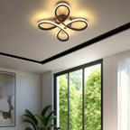 LED Ceiling Light Dimmable Iron Clover Design, Adjustable Dimming
