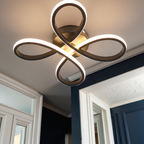 LED Ceiling Light Dimmable Iron Clover Design, Adjustable Dimming
