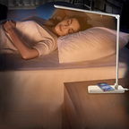 LED Desk Lamp with USB Charging Port, 5 Light Modes, Adjustable Brightness, Modern Eye-Friendly Design