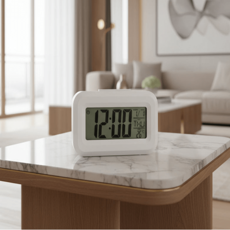 LED Digital Alarm Clock Compact LED Display with Snooze and Temperature Function
