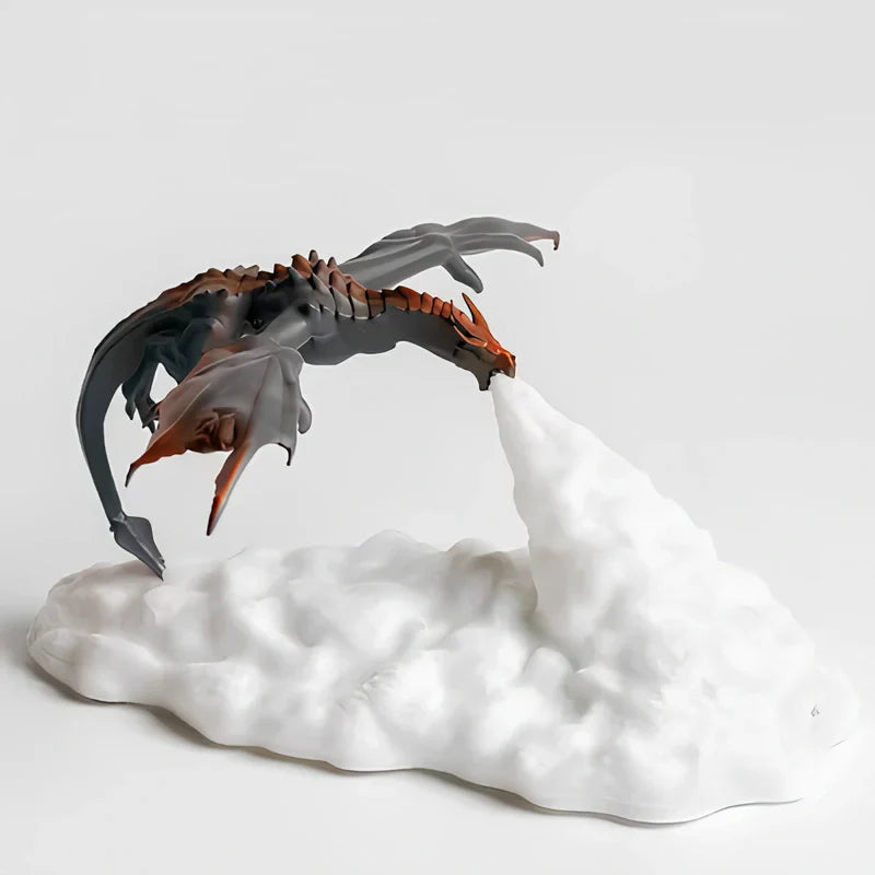 LED Dragon Night Light Rechargeable 3D Printed Flame Effect Lamp