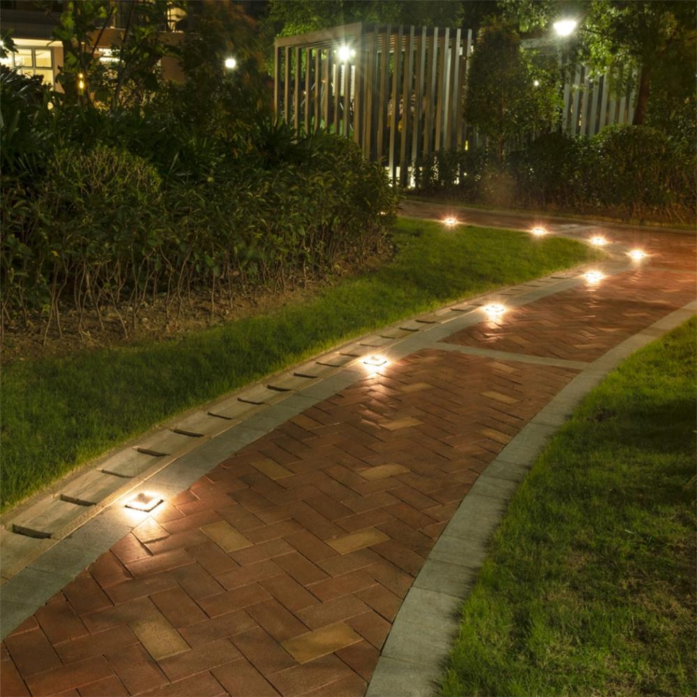 Ground Spotlights Solar Powered Waterproof Aluminum LED