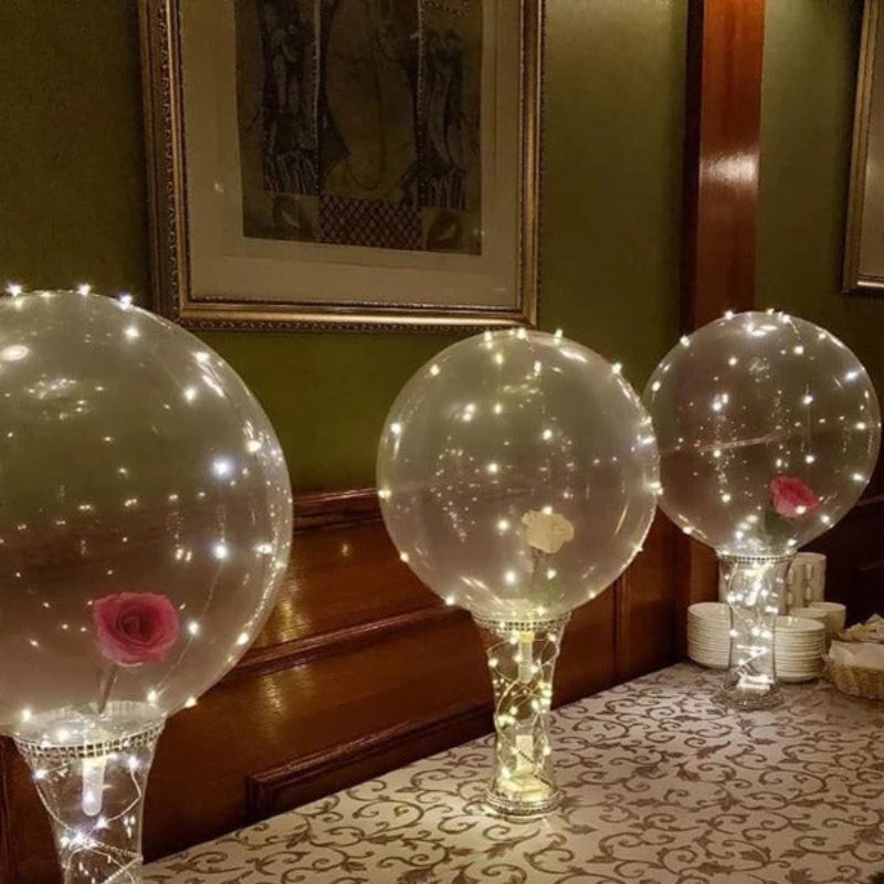 LED Party Balloon Latex Battery Powered Changeable Light Modes Indoor Decor